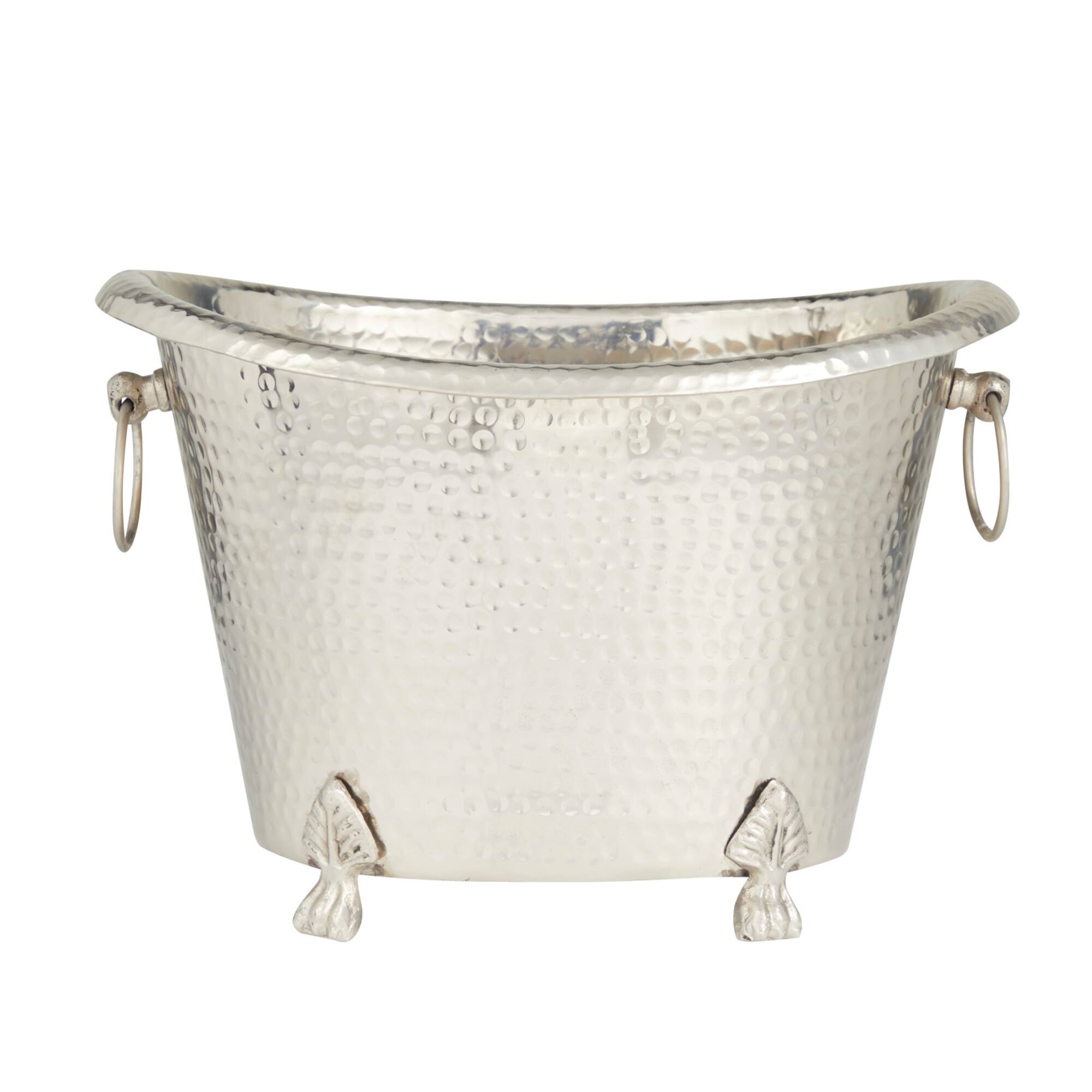 Silver Aluminum Traditional Wine Holder, 11" x 16" x 12"